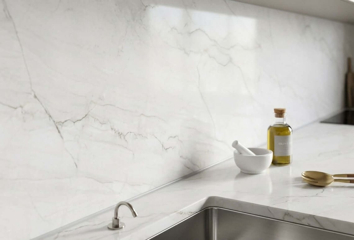 Tips to save money when considering a Quartz splashback: 