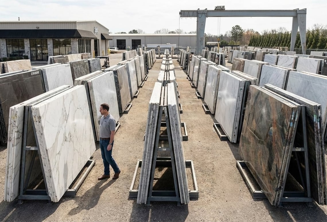What Happens When You Visit A Marble Yard For Slab Viewing?