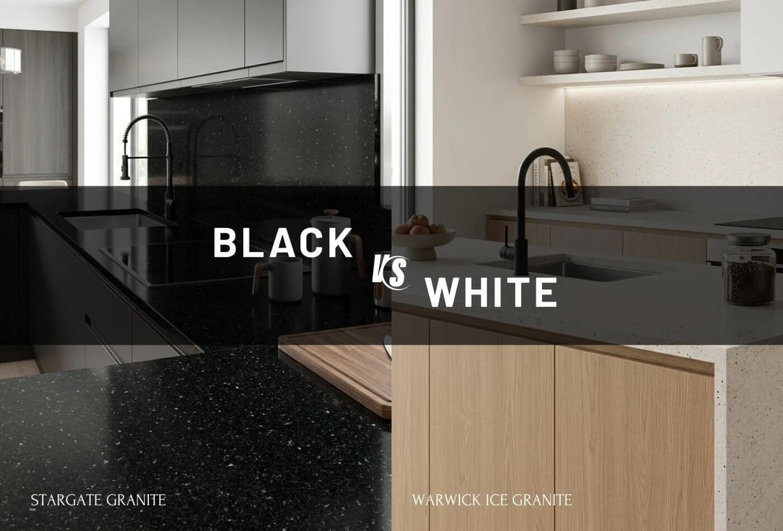 White vs Black Granite Countertops