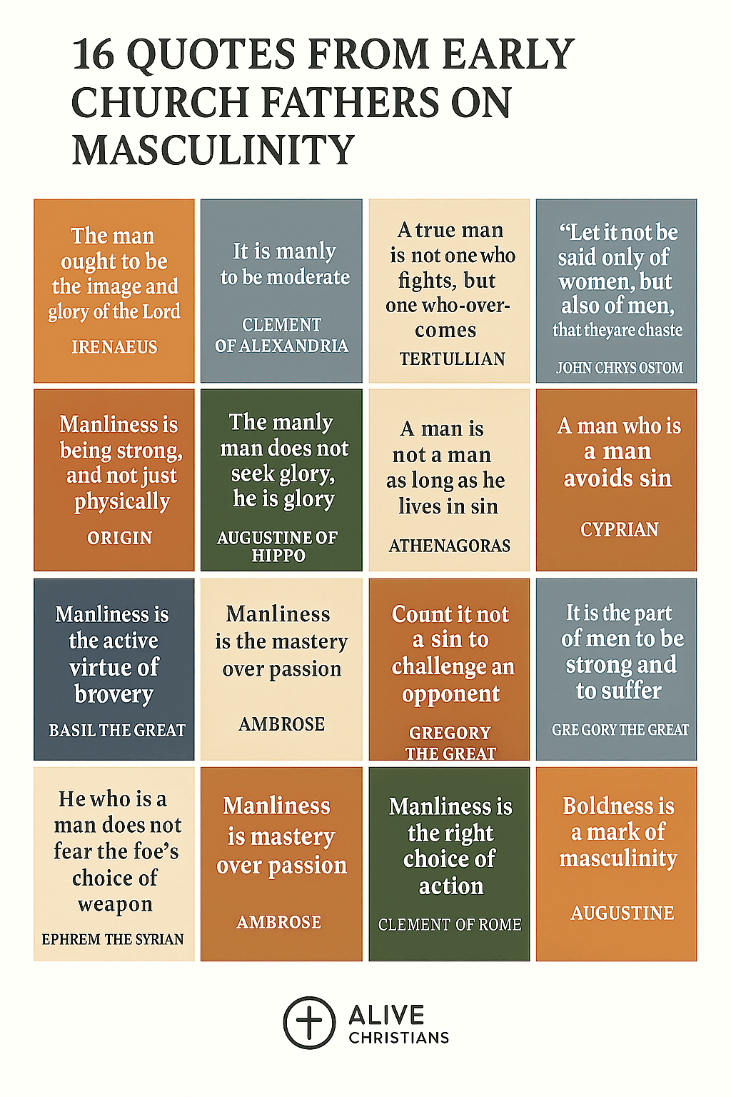 masculinity quotes from early Church fathers