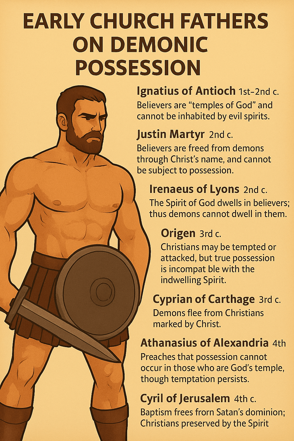 christians not demon possessed according to Church Fathers