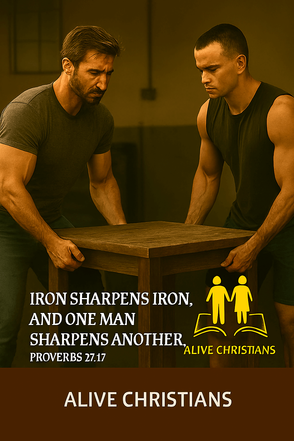 as iron sharpens iron one man sharpens another - Proverbs 27:17