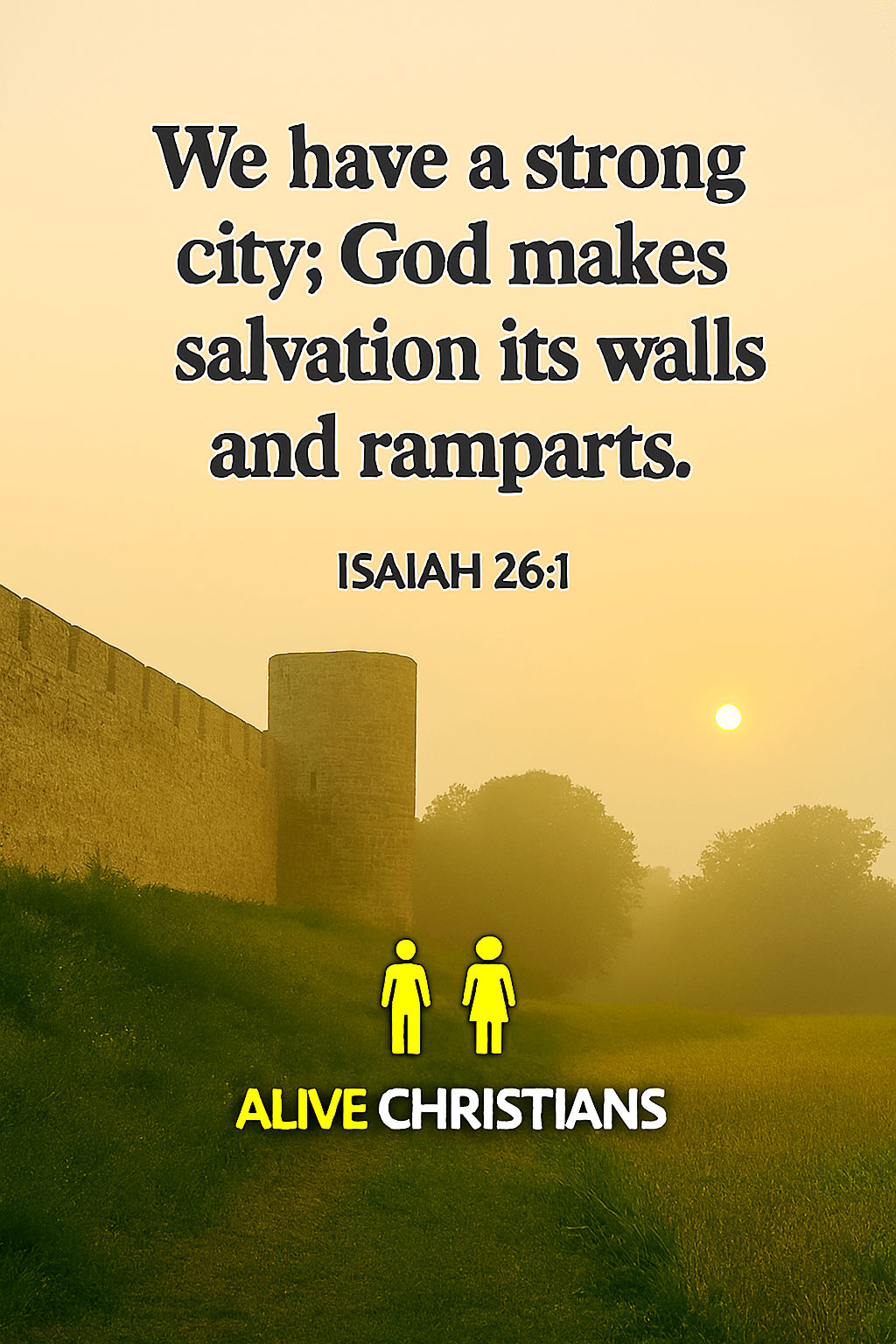 we have a strong city, walls and ramparts scripture