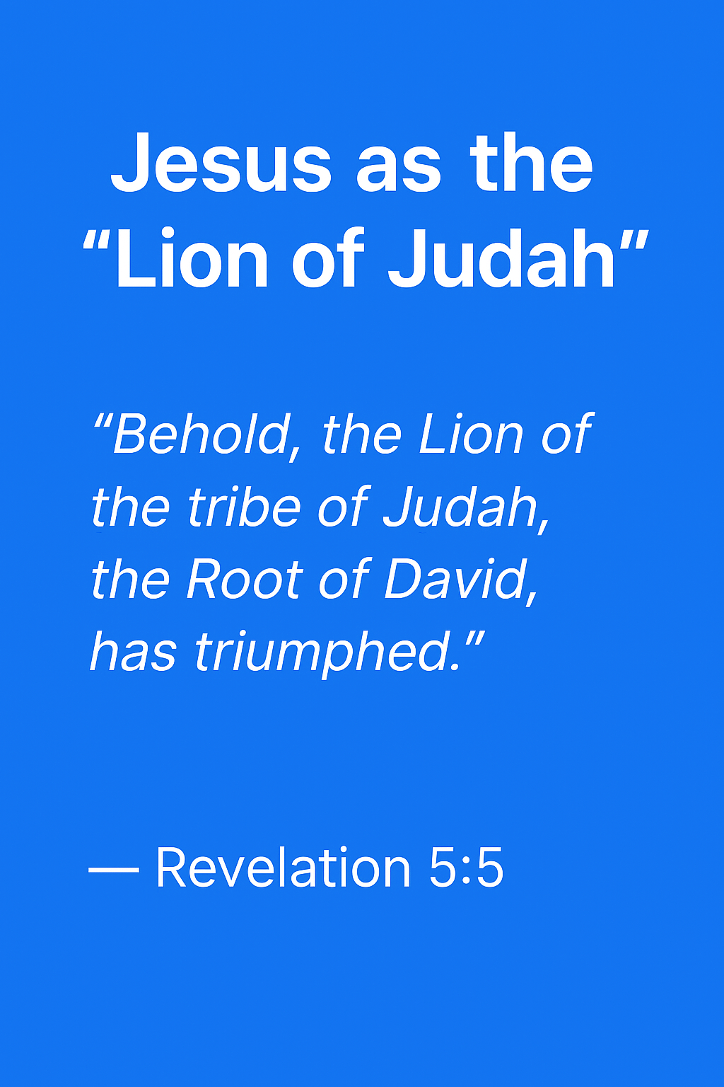 Jesus as The Lion of Judah