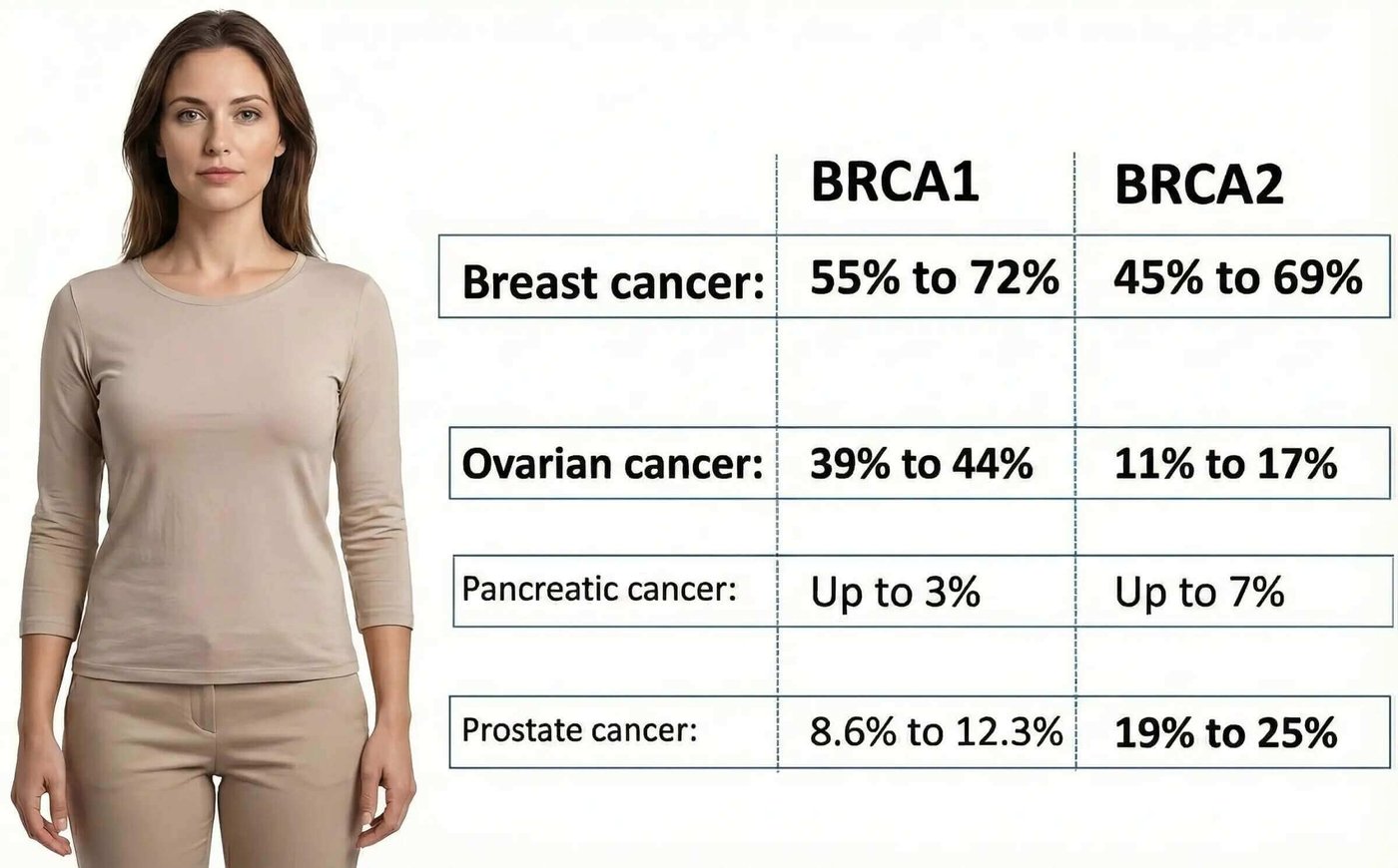 BRCA1 gene location on chromosome 17 showing its position and structure