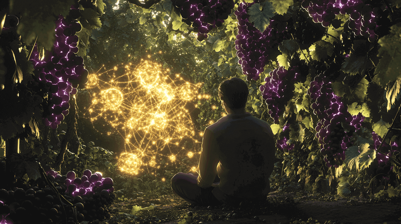 Piceid natural source from grapes showing the molecular structure of this powerful anti-aging compound