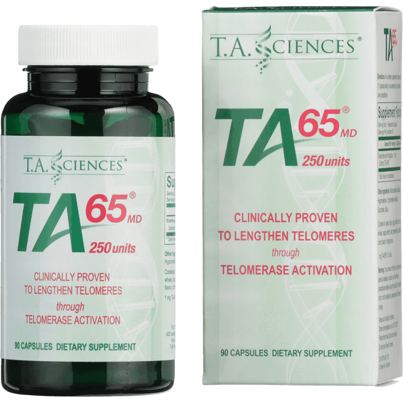 TA-65 supplement 250 units, 90 capsules, cycloastragenol telomerase activator by RevGenetics