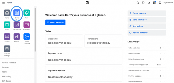 Square dashboard online