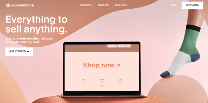 Squarespace website builder home page