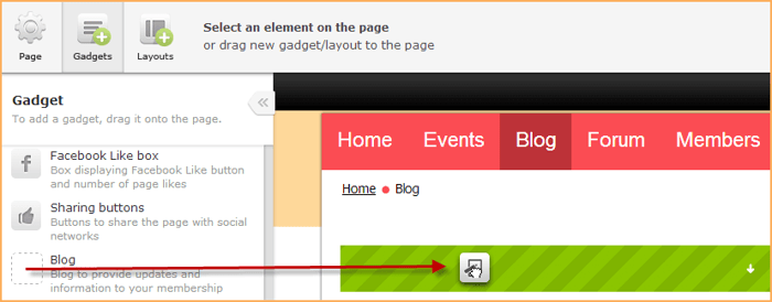 Wild Apricot blog gadget