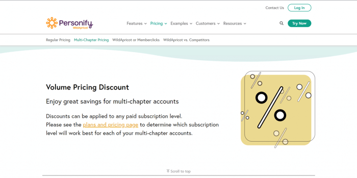 Wild Apricot multi-chapter pricing