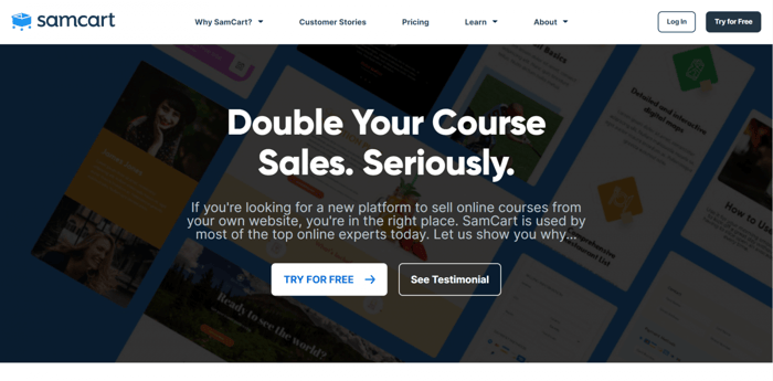 SamCart course builder