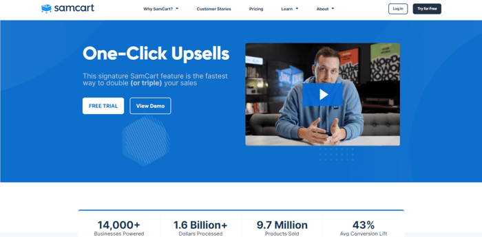 SamCart one-click upsells