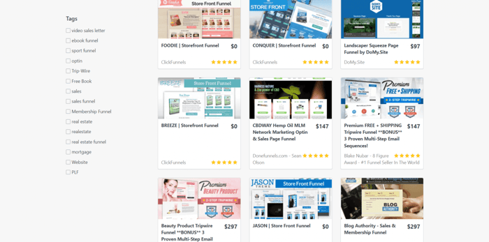 ClickFunnels templates tags