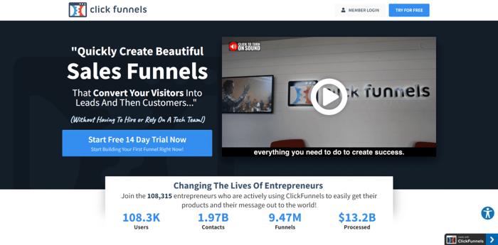 ClickFunnels Pricing is Clickfunnels worth it - home page