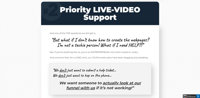 ClickFunnels priority video support