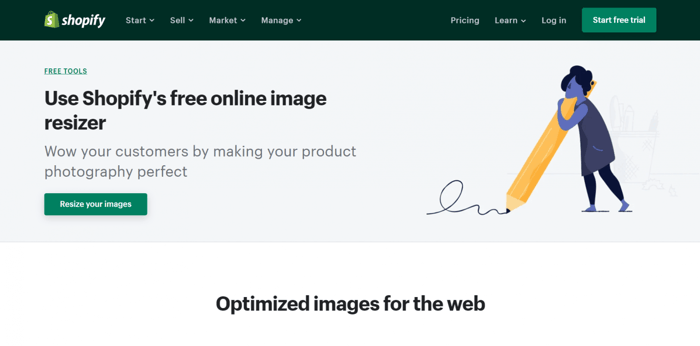 Shopify image resizer optimizer