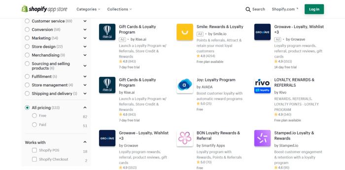 Shopify loyalty program rewards apps