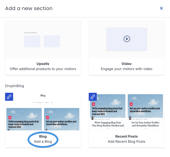 Thinkific blog install step