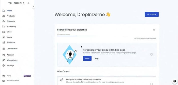 Thinkific blog integration: DropInBlog