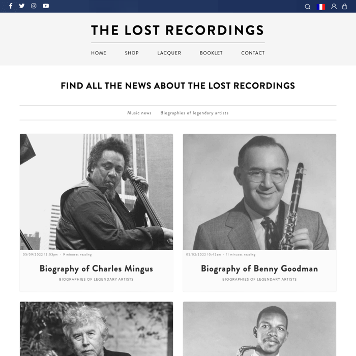 The Lost Recordings 23 Best Shopify Blog Examples