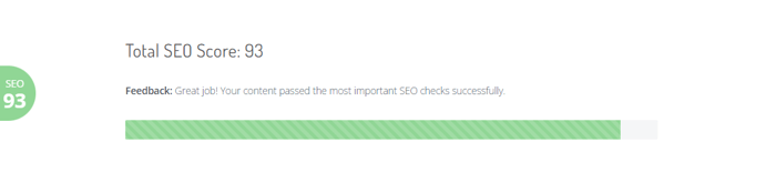 DropInBlog SEO Analyzer Total SEO Score