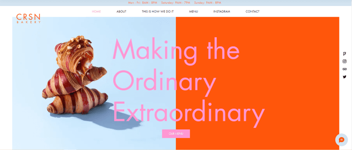 Wix Templates crsn bakery