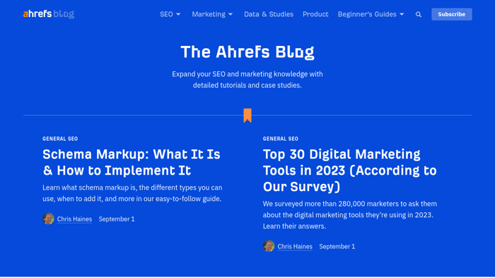 Ahrefs blog