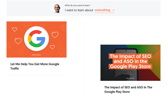 Neil Patels marketing blog