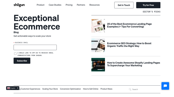 Shogun ecommerce blog
