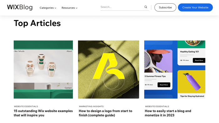 Wix blog