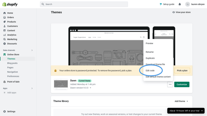 Customize code