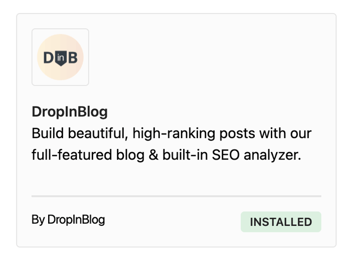 DropInBlog Installed
