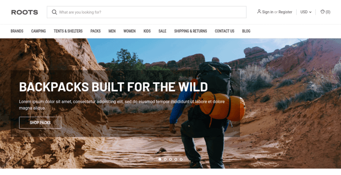 Best BigCommerce Themes: Roots