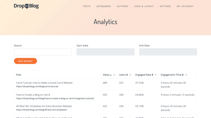 Visitor analytics