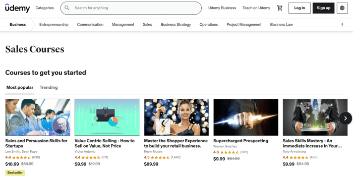 Udemy courses