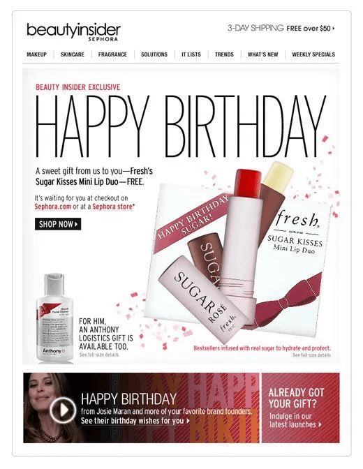 Sephora email example