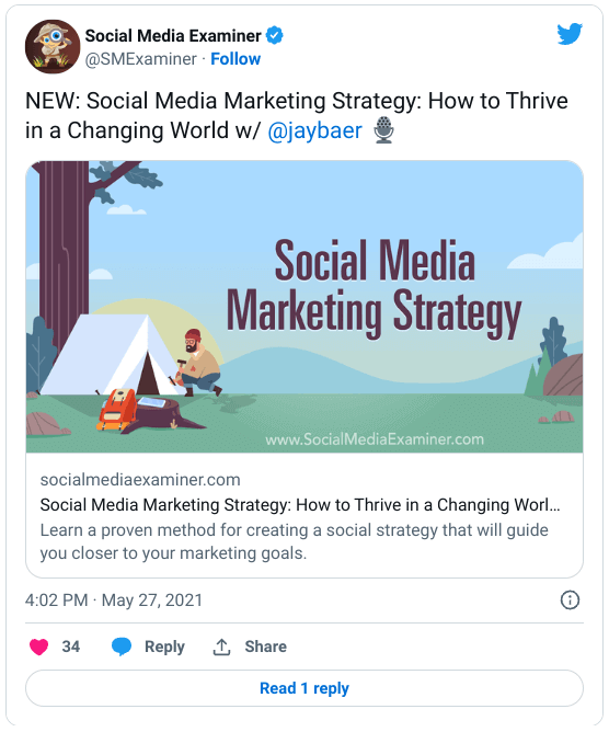 Social media examiner post