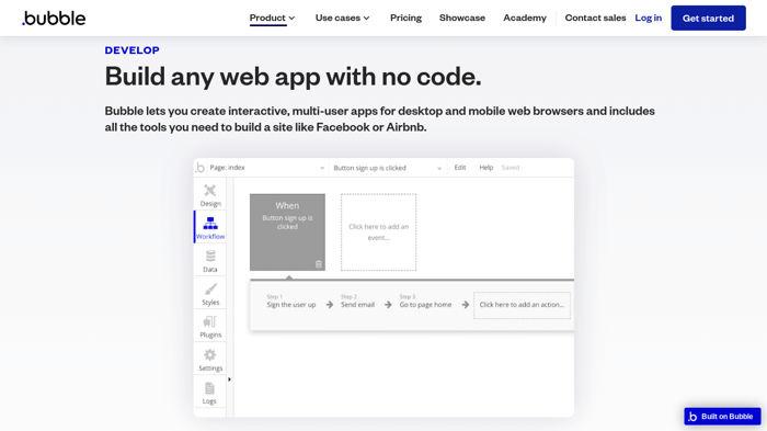Bubble app builder