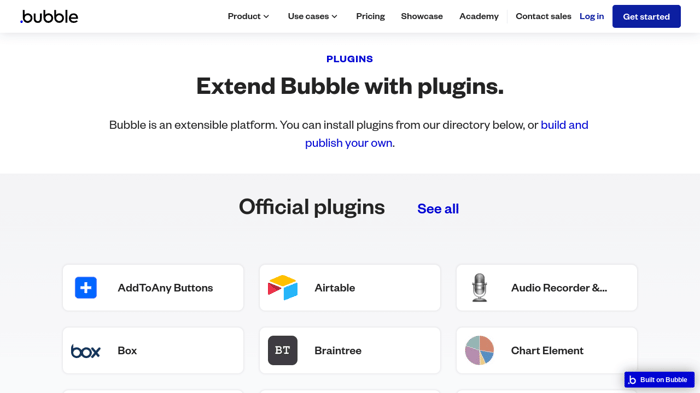 Bubble plugins