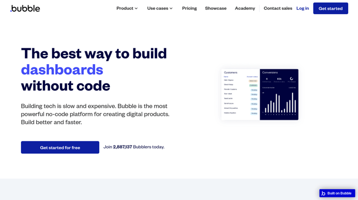 Bubble review: homepage