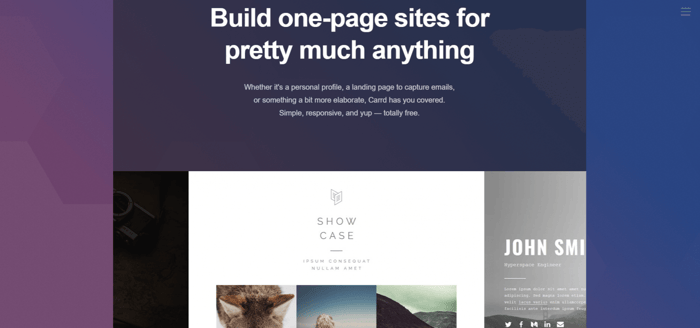 How to use Carrd: Carrd's landing page