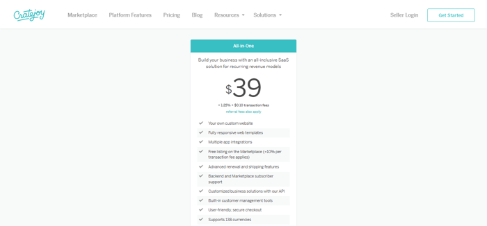 cratejoy pricing paid plan