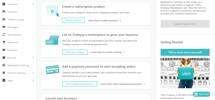 cratejoy review dashboard