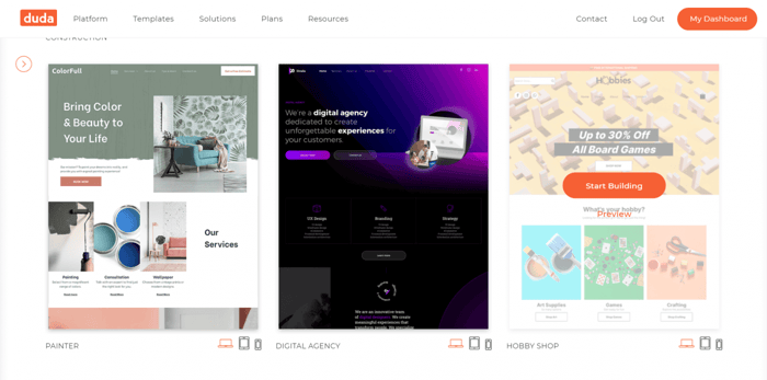 Duda templates
