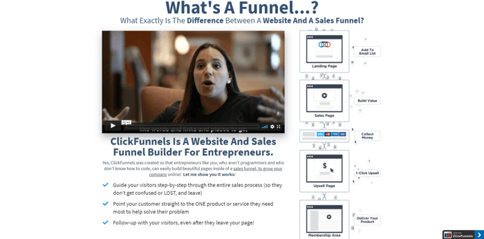 HighLevel vs ClickFunnels home page example