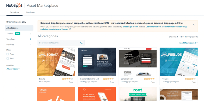 HubSpot templates