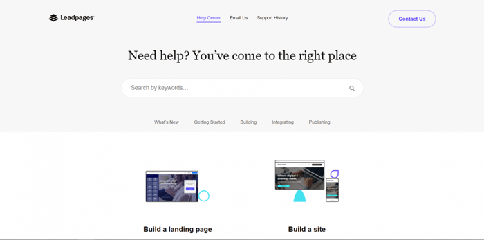 LeadPages support
