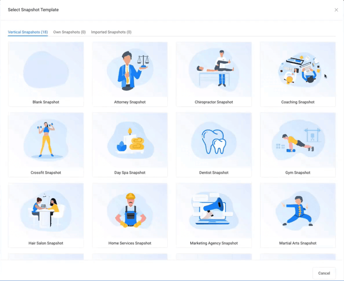 HighLevel library of templates