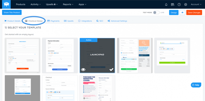 SamCart checkout page design